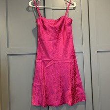 Satin Mini Dress by Sky to Moon Size Large Pink