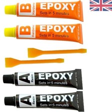 Image of Twin Pack Epoxy Resin & Hardener - Fast Curing Adhesive for Metal, Glass, Rubber