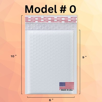 6x9 #0 Poly Bubble Mailers Padded Envelopes Shipping Bags Self-Seal