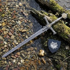Hand Forged Damascus Steel King Solomon Sword: Medieval Knights Templar