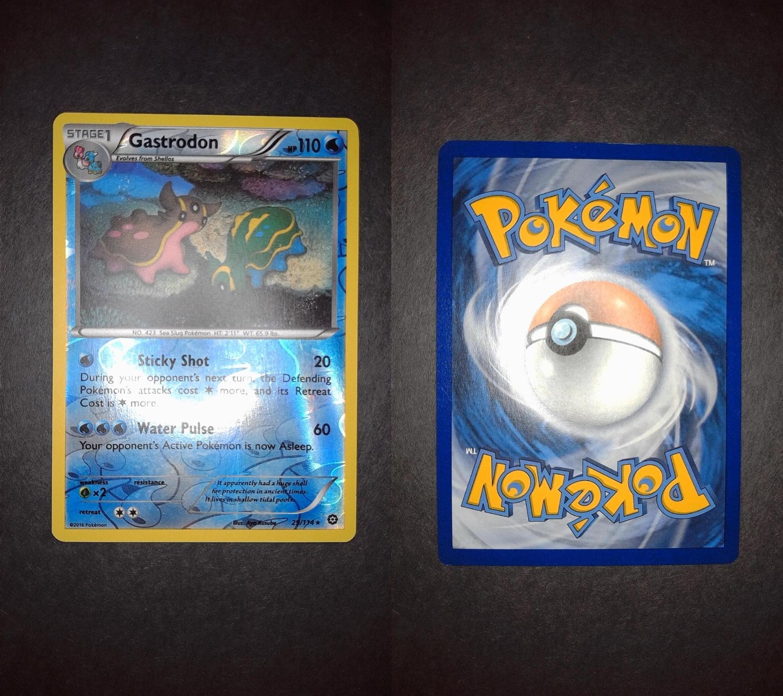 Gastrodon 29/114 Rare Steam Siege Pokemon Reverse Holo Lightly Played