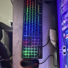 ONN LED RGB Wired Illuminated Gaming Keyboard and Mouse Bundle