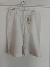 Image of Calloway Women's White Golf Shorts Uk8 Pockets Popper Fasteners BNWT