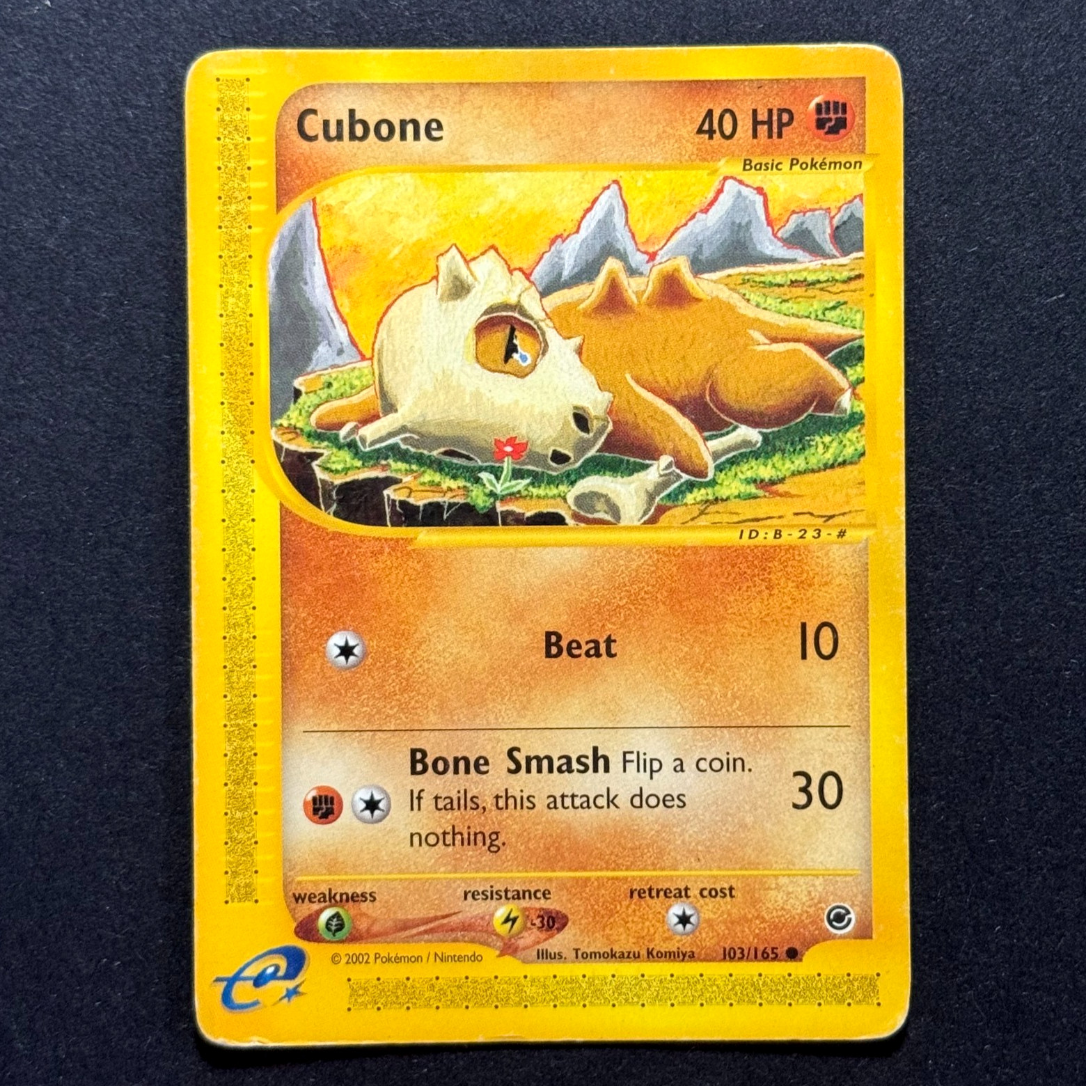Cubone 103/165 Expedition Regular No Holo Rare 2002 English Pokemon TCG WOTC