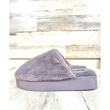MUK LUKS Womens XL 11-12 Gray Emme Faux Fur Cozy House Slipper Sleep