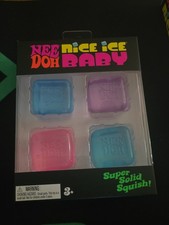 Nee Doh Nice Ice Baby 4 pack Mini Nice Cubes Pink Blue Purple Sealed Authentic