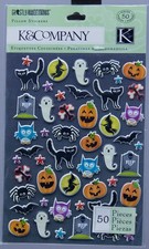 K Company 50 pcs Halloween Ghostly Greetings Pillow Scrapbook Stickers