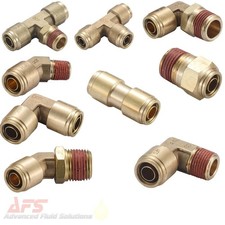 DOT Brass Air Brake Push in Fittings Metric & Imperial D.O.T Suspension Coupling