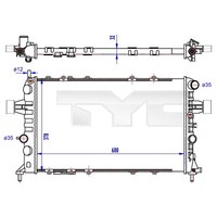 TYC KüHler MotorküHlung KüHlerlüFter FüR Opel Astra G CC F48 F08 2.0 16V F35
