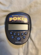 Radica Players Choice Poker Handheld Electronic Game 1997 Vintage Portable Toy