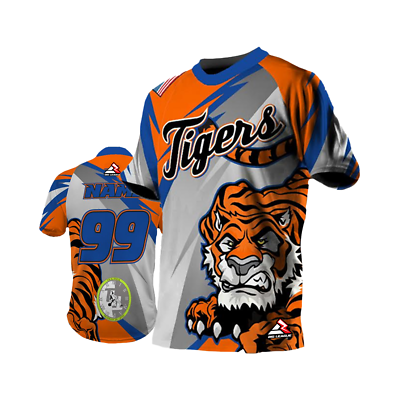 CUSTOM T-Shirt JERSEY Personalized Name Number Team - Tigers