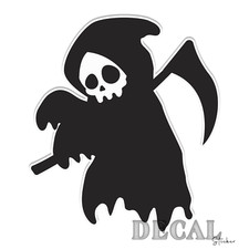 Grim Reaper Vinyl Decal Sticker Indoor Outdoor 4 Sizes