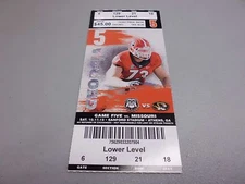 Missouri Tigers vs Georgia Bulldogs October 17,2015 Football Game Ticket Stub