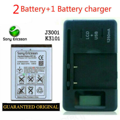 Sony Ericsson BST-36 battery+LCD universe charger K750 J300 J200 K310 K510 T280 