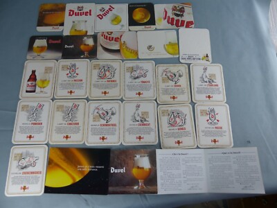 Lot of 23 SOUS BOCK different DUVEL beer mats bierviltje Bierdeckel A57