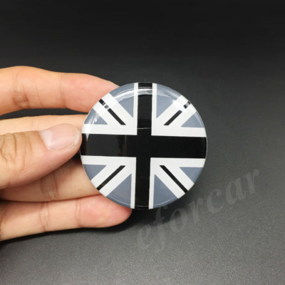 4pcs 52mm UK Flag Car Wheel Center Hub Cap Badge Emblems Decal Sticker Fit Mini