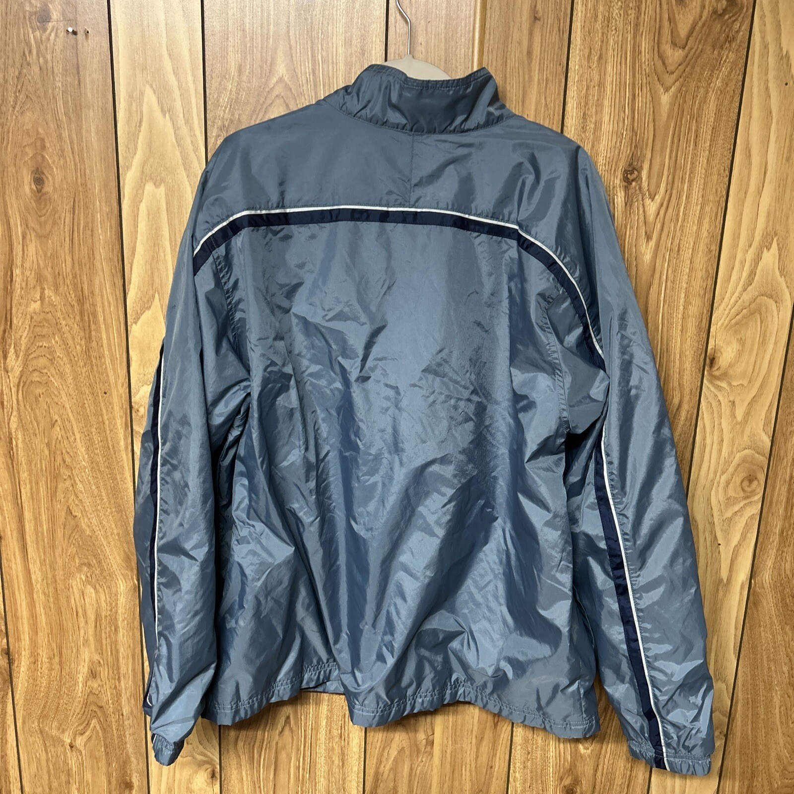 SACAI X NIKE Giacca a vento vintage Y2K Nike uomo grande blu full zip foderata tasche