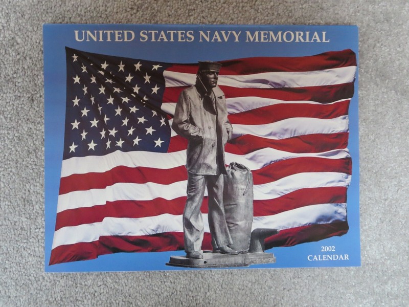 U.S. Navy Memorial 2002 Calendar - 15 Month - "Bronze Sculptor" Military Theme