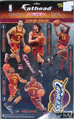 Cleveland Cavaliers FATHEAD Team Set NBA Official  12 Vinyl Wall Graphics Decal