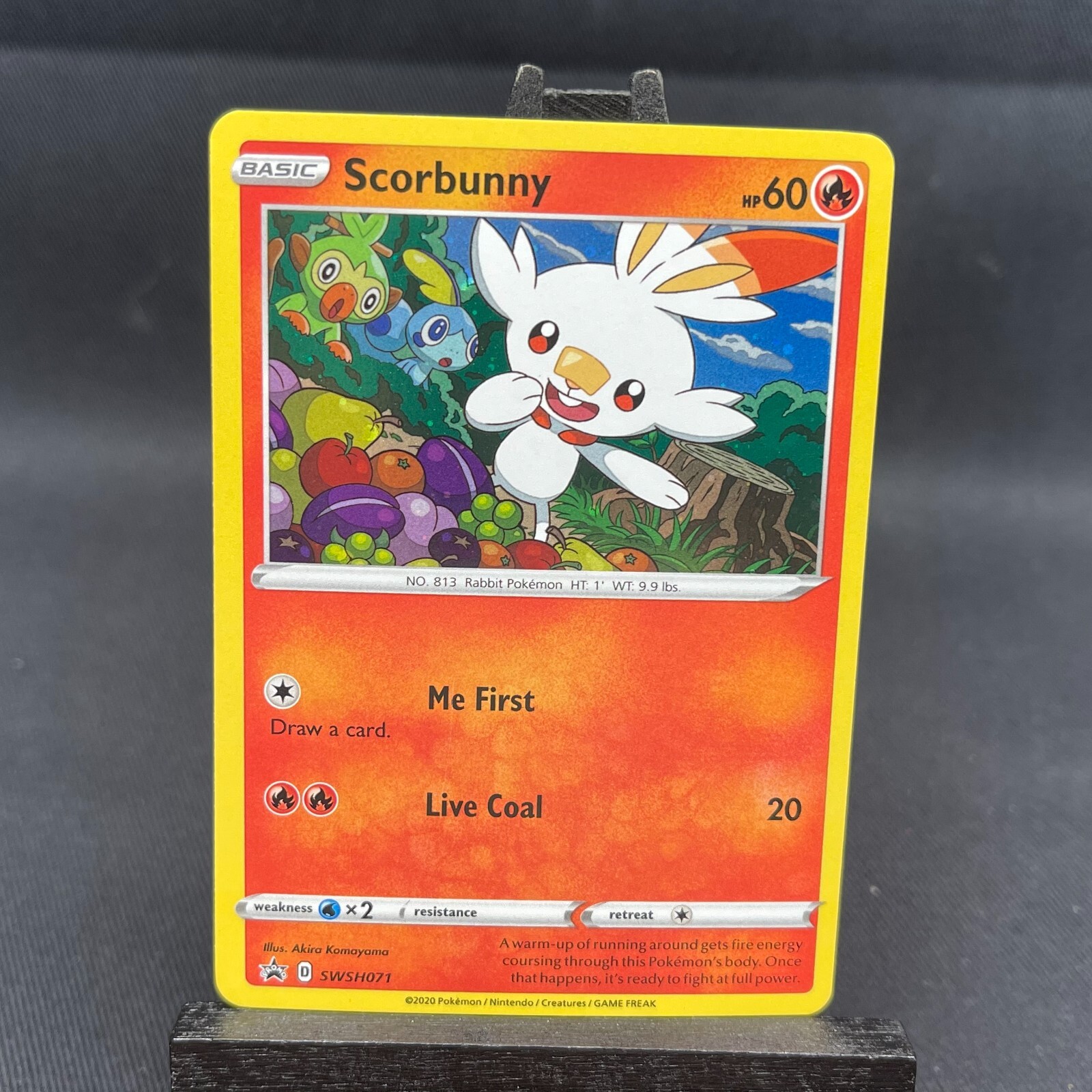 NM Scorbunny SWSH Black Star Promo SWSH071 Holo Promo Pokemon TCG
