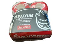 Supreme Spitfire Shop Wheels Set Of 4 White 52mm Fw21 Week 1 Brand New