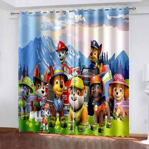 Tende oscuranti termiche spesse stampa 3D PAW Patrol per bambini anello con occhielli regalo superiore Regno Unito - Foto 45 di 50