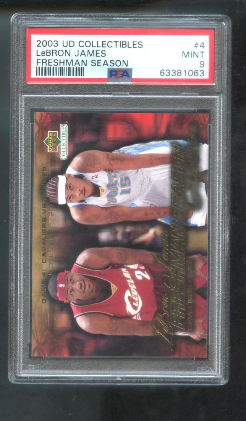 2003-04 Upper Deck #4 Lebron James Carmelo Anthony Freshman Season ROOKIE PSA 9