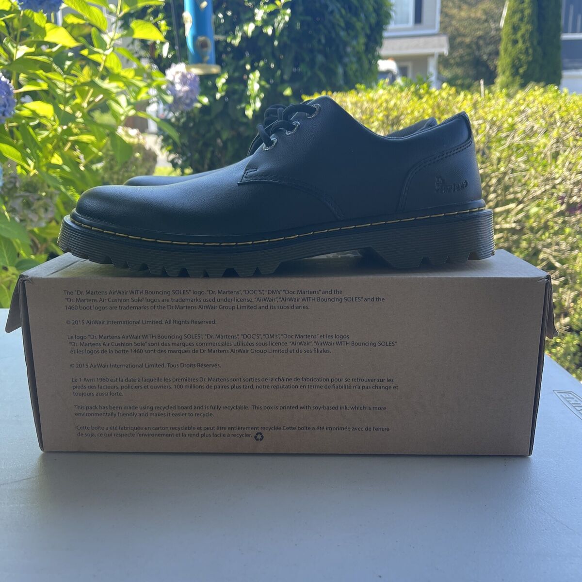 Dr Marten Black Kent Shoe Leather Doc Martens Shoes Mens US Dr Marten Black Kent Shoe Leather Doc Martens Shoes Mens US