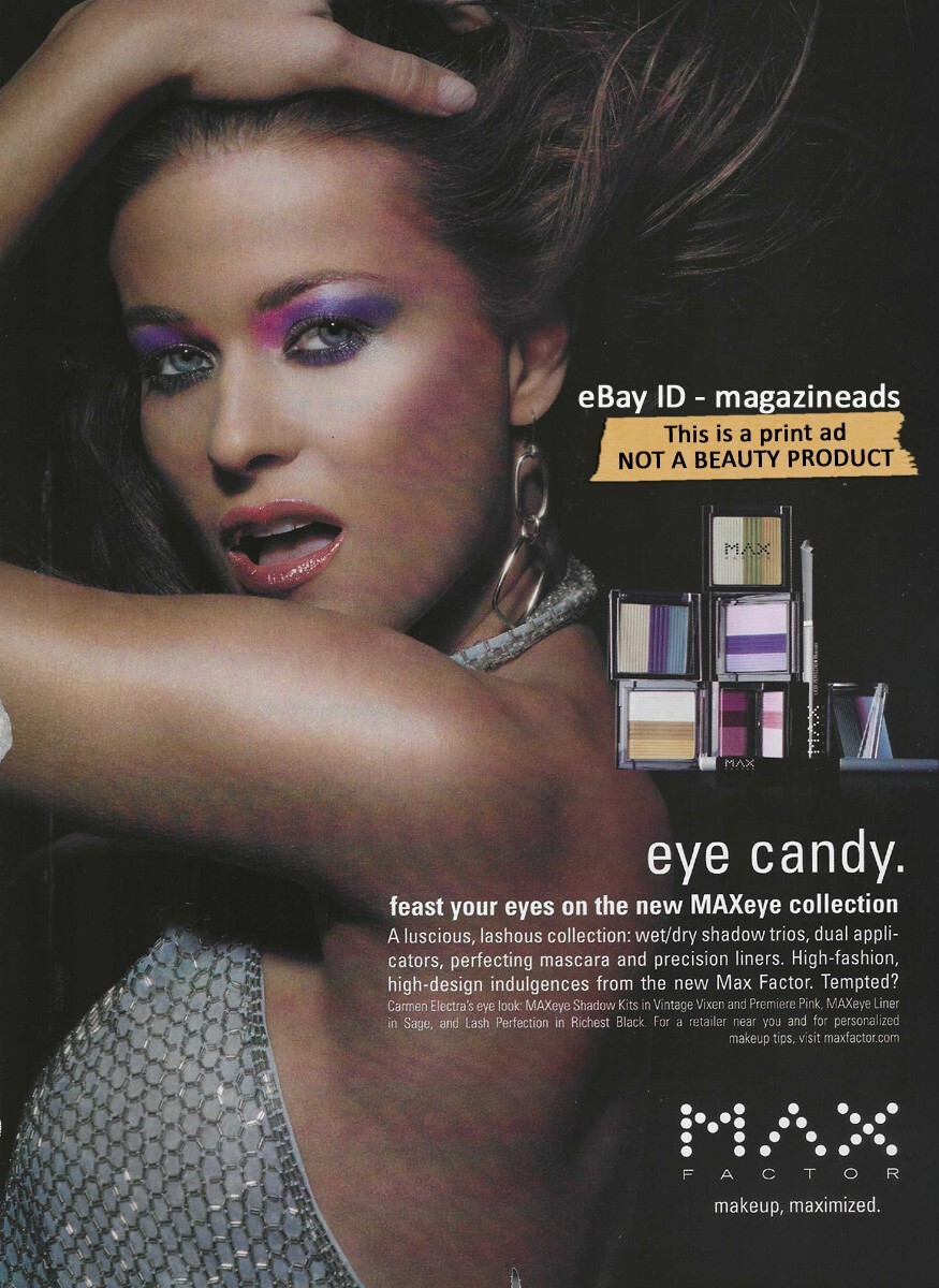 MAX FACTOR Cosmetics 1-Page PRINT AD 2006 CARMEN ELECTRA beautiful