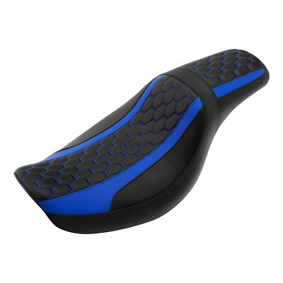 Driver Passenger Seat Fit For Harley Dyna Fat Bob Low Rider 2006-2017 Black Blue