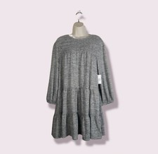 B. Smart Women's Casual Dress Size 11 Grey Long Sleeve NWT Retail $69