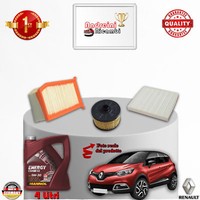 Inspektionskit Filter + ÖL Renault Captur 0.9 Tce 66KW 90CV Von 2013->
