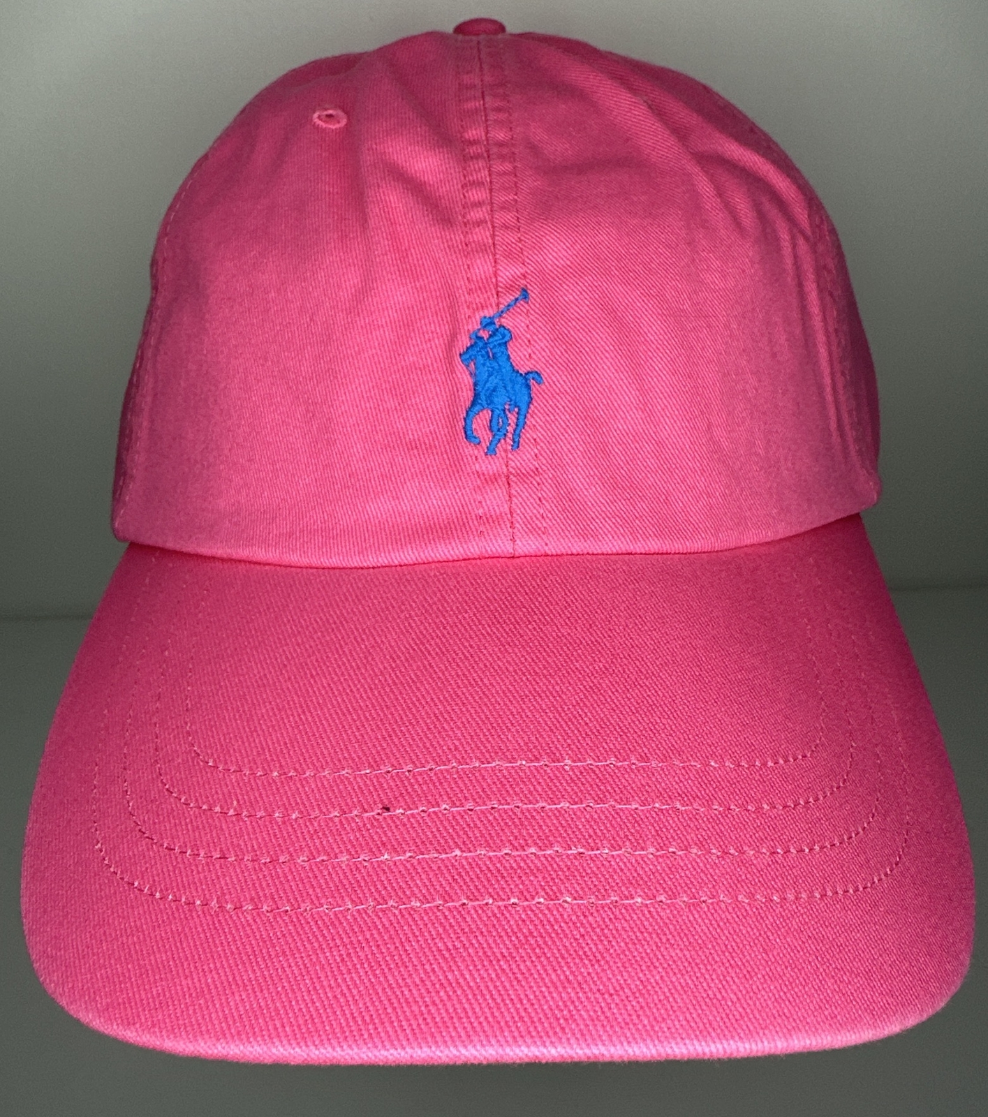 Polo Ralph Lauren Classics cappello berretto rosa pony blu taglia unica nuovo con etichette