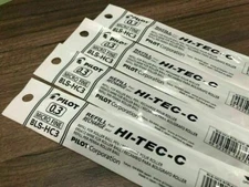 5x Pilot Hi Tec C BLACK Blue Red Refills Ink Pens 0.3mm Japan Fine Point BLS-HC3