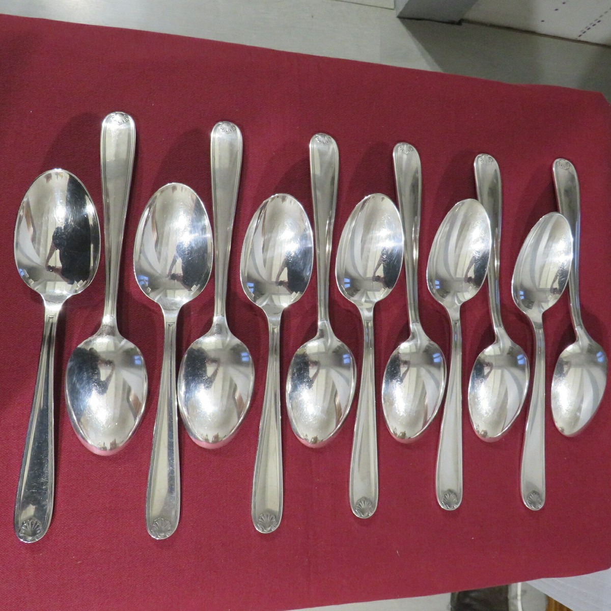 6 cuillère à soupe Christofle anciennes en métal argenté | Selency