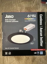 Juno WF6 SWW5 90CRI MB M6 Round Baffle LED Downlight 120 Volts 2700K/3000K   B2