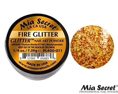 Mia Secret Nail Art Powder From GLITTER Color Set - Fire 0.25 oz