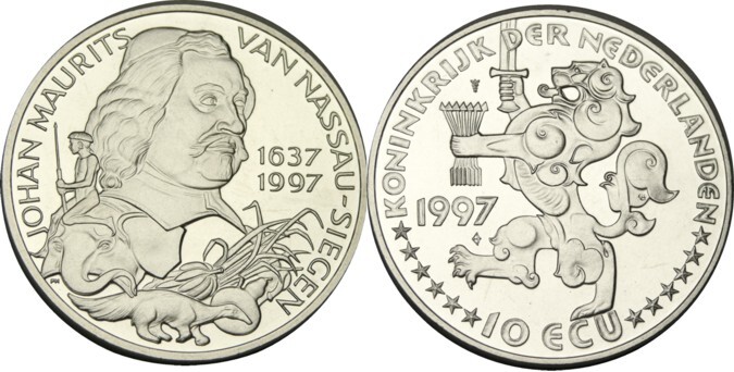elf Netherlands 10 Ecu 1997 Johan Maurits van Nassau-Siegen