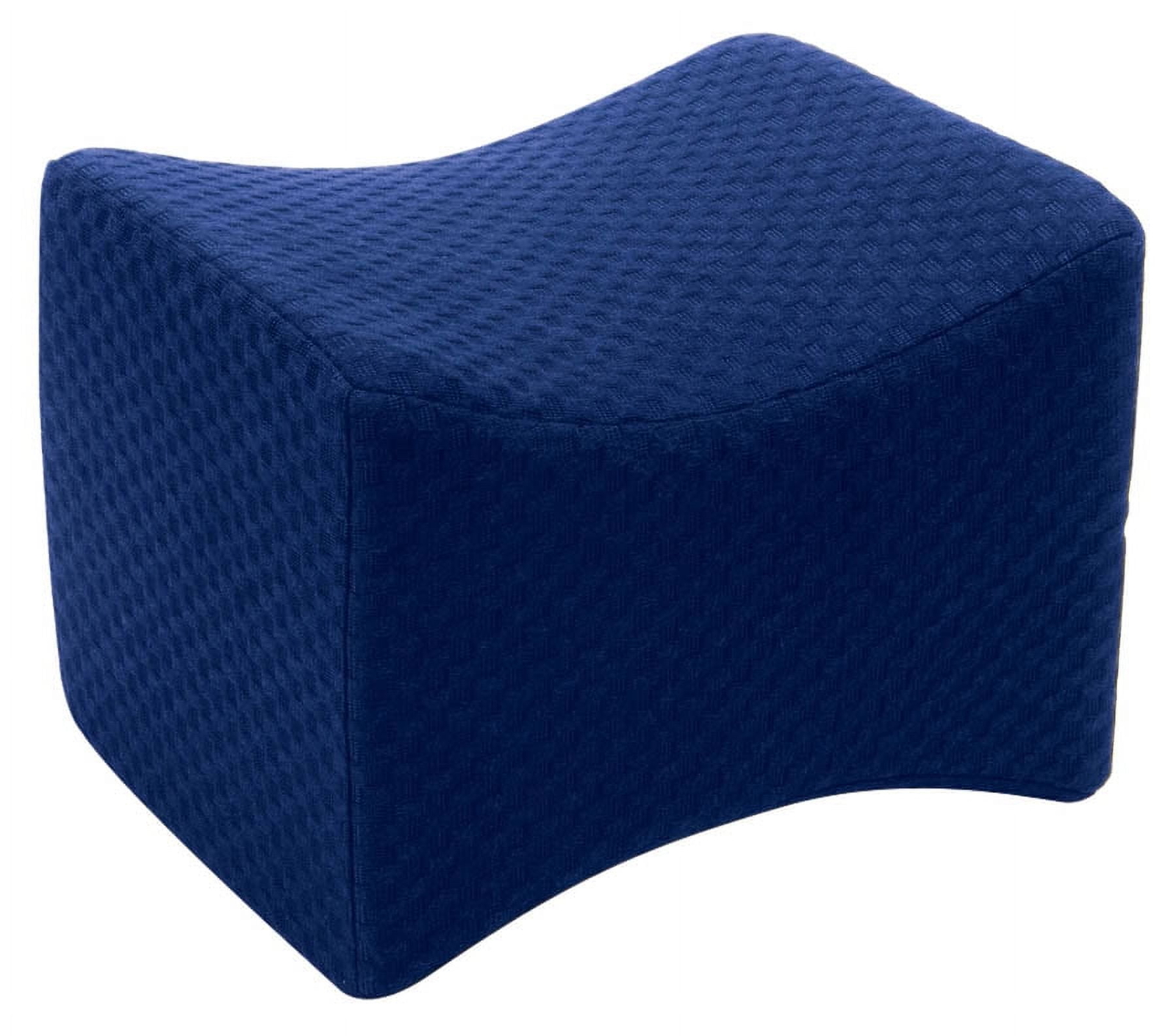 Carex Memory Foam Knee Pillow for Side Sleepers Navy Blue 1.75 lbs