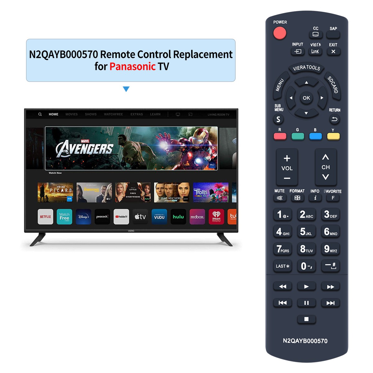 New N2QAYB000570 Remote Control For Panasonic TV TC-L3232C TC