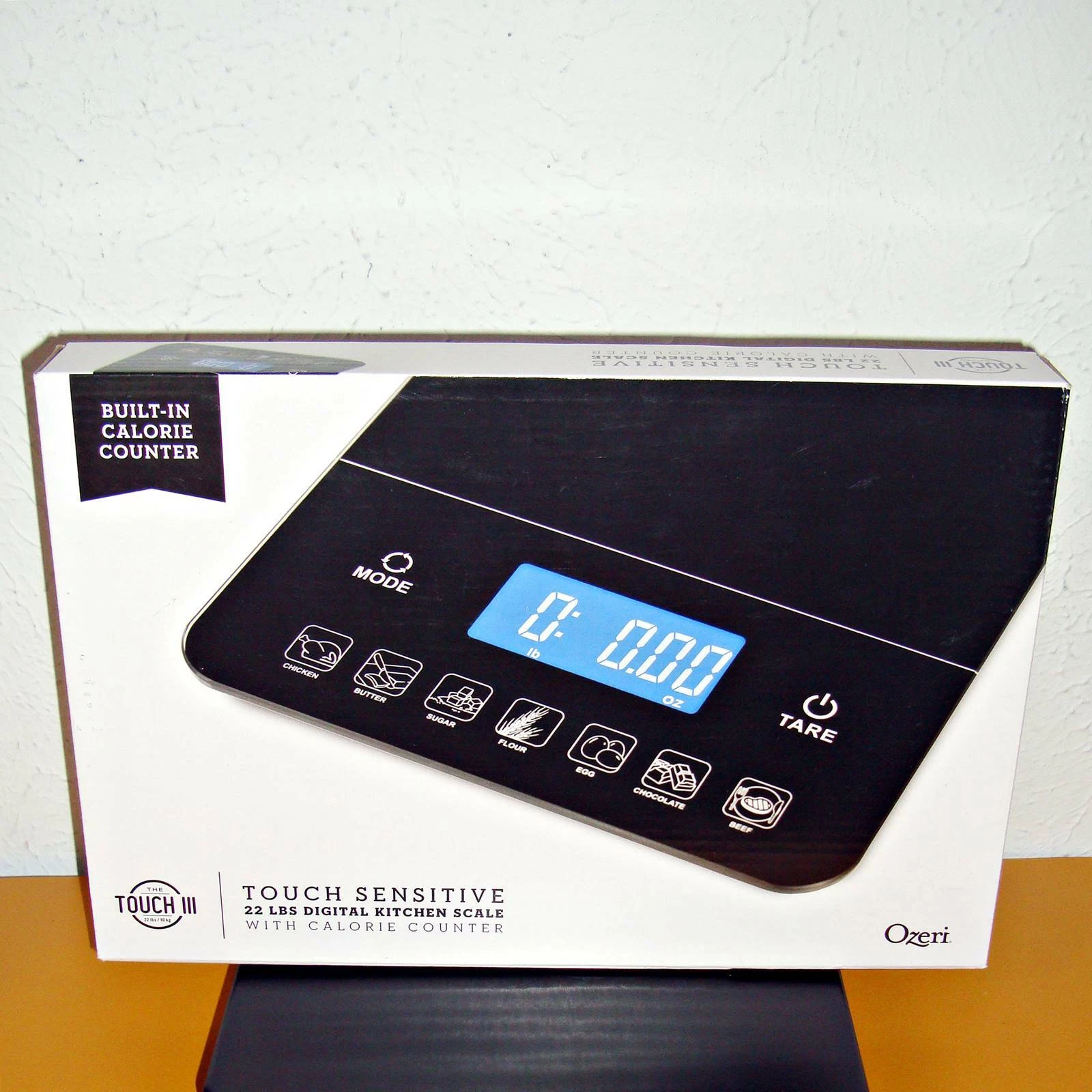 【NEW】OZERI TOUCH III 22 LBS (10 KG) DIGITAL KITCHEN SCALE WITH CALORIE COUNTER