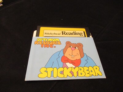 APPLE II FLOPPY DISK - STICKYBEAR READING DISK & GUIDE - OPTIMUM RESOURCE INC