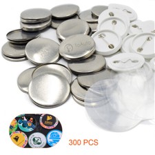 300sets Badge Button Pin Supplies Plastic Base 32mm for Button Maker Machine