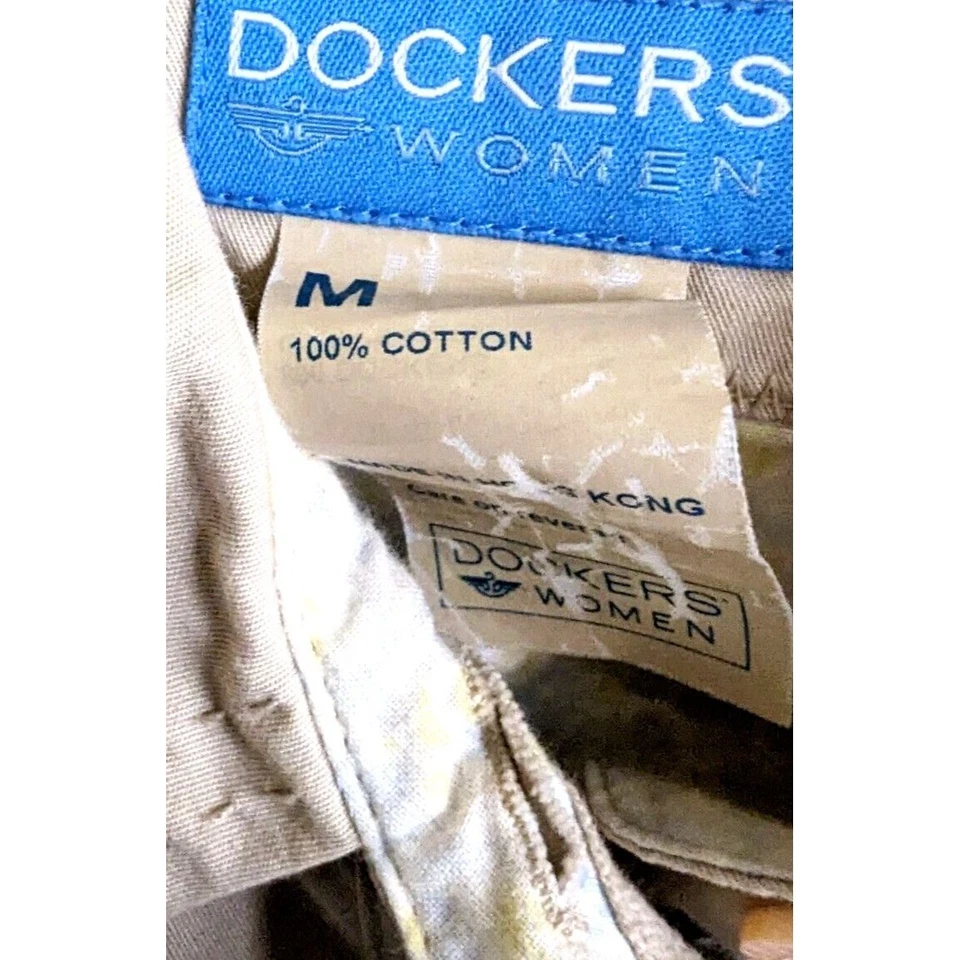 Dockers Mujer Tostado Mujer Botón Chaqueta Mediana Vintage Usada Foto 3 de 3