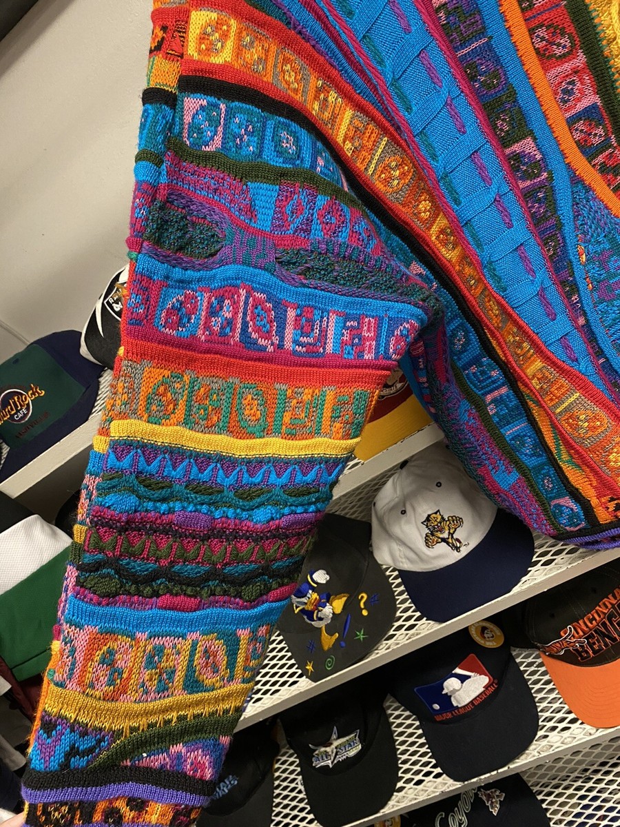 Vintage COOGI Cotton Knitted Cardigan Sweater Size XS Made Vintage COOGI Cotton Knitted Cardigan Sweater Size XS Made