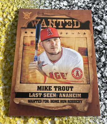 2021 Topps Big League Wanted #WT1 Mike Trout Insert Los Angeles Angels