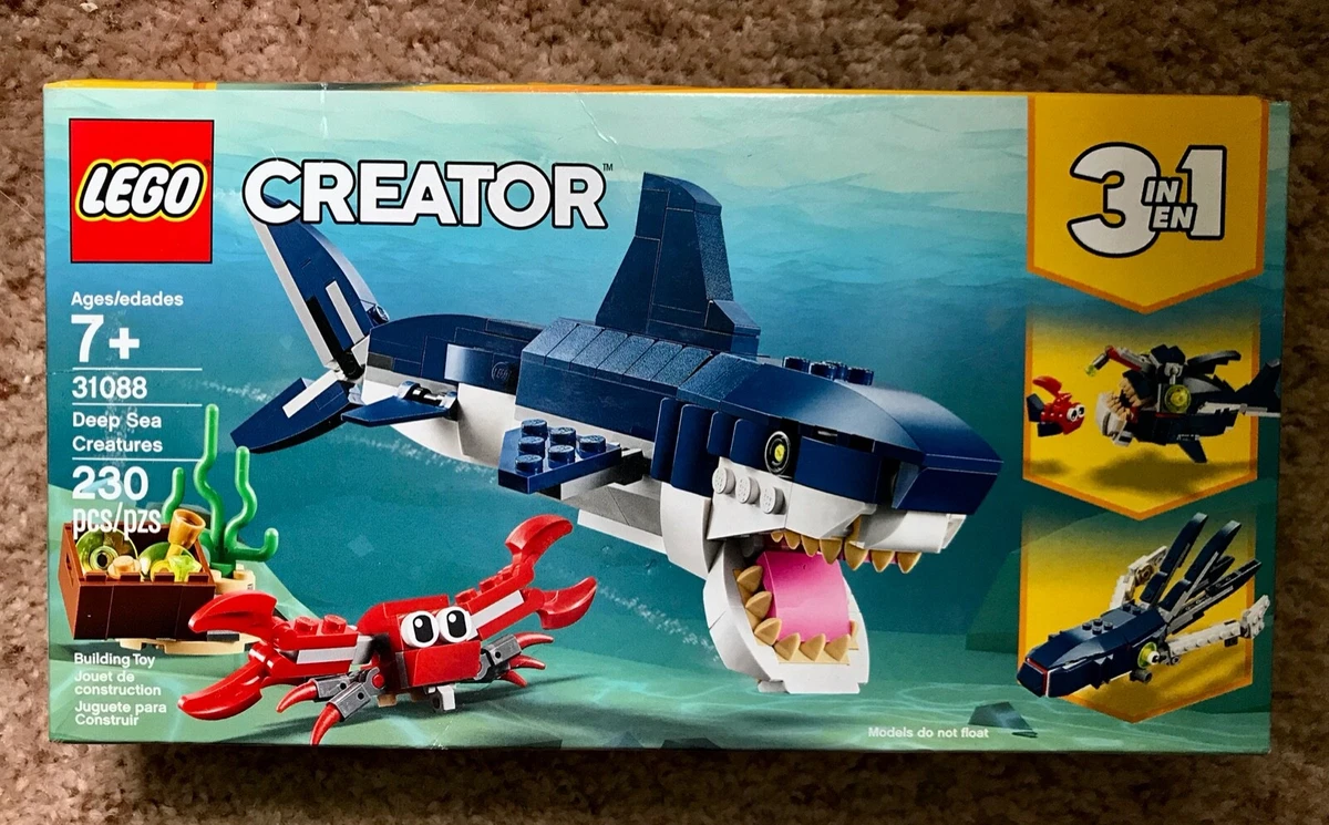 LEGO Creator 3 in 1 Deep Sea Creatures Shark Toy Set 31088