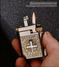 Chief Constantine Floral Catapult Top Handheld Kerosene Flint Pocket Lighter