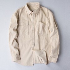 Hommes Vintage Uni Velours Côtelé Chemise Décontracté Harajuku en Vrac Haut