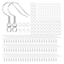 925 Sterling Silver Earring Hooks, 800PCS/125 Pairs Fish Hooks,500pcs Hypoall...